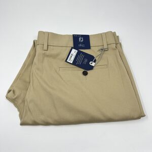 Footjoy Mens Golf Trousers 38x30‎ Tan 1857 Sueded Cotton Twill 29009 NWT
